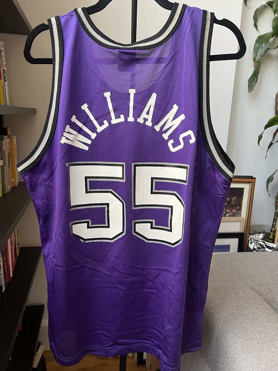 激レア　サクラメントキングス　ジェイソンウィリアムス　パープル　チャンピオン Vintage Jason Williams Champion Sacramento Kings Jersey