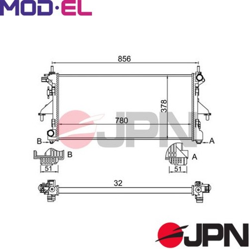 RADIATOR ENGINE COOLING 60C9019-JPN FOR FIAT DUCATO/Van/Bus/Platform/Chassis