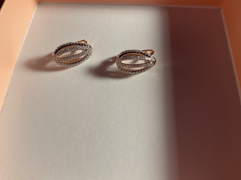 Sterling silver over gold plated gold earrings