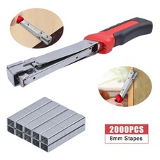 Heavy Duty Tacker Stapler Upholstery Staple Gun Fabric Wood Craft 2000x Staples