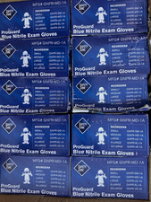 Safety Zone Powder Free Blue Nitrile Gloves Medium Exam Gloves DAMAGE BOXES Lot