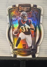 2022 Panini Select Club Level Dameon Pierce #261 White Prizm Die-Cut #37/49 (RC)