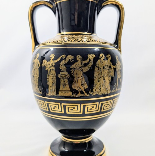 Vintage Greek Handmade Gold Collector Plate Ancient Greek Art 3pc Signed - Picture 22 of 22