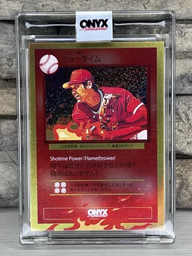 2022 Onyx Shohei Ohtani âFlamethrowerâ Kanji PokÃ©mon SSP Limited Edition /150