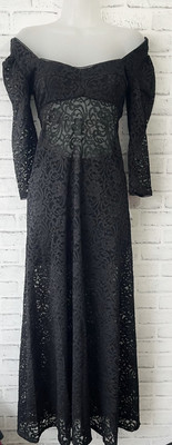 Free People langes Kleid. Schwarze Spitze. Größe 6. Neu