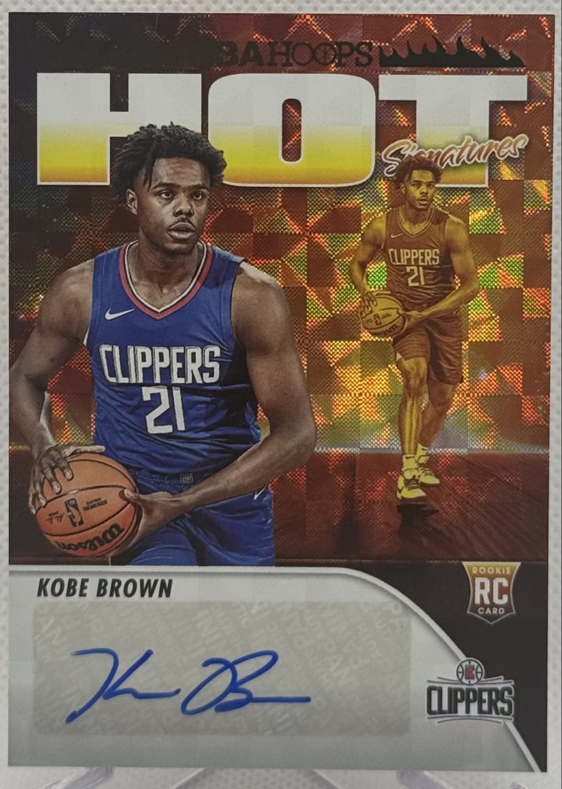 2023-24 Panini NBA Hoops - Hot Signatures Rookies Kobe Brown #HSR-KB (AU, RC)