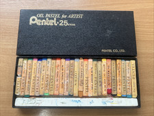 Ancien pastels à l'huile Pentel pour artistes (25 couleurs)