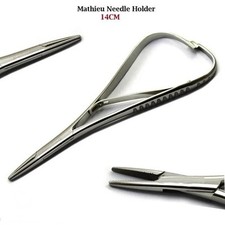 Dental Mathieu Slim Needle Holder Forceps Orthodontic Ligature Pliers Narrow Tip