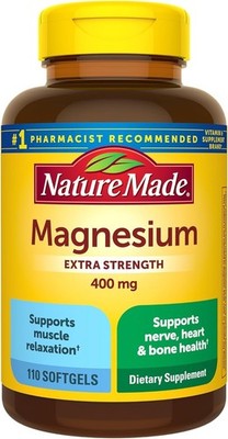 Nature Made Extra Strength Magnesium Oxide 400 mg Softgels   110 Count Bottle