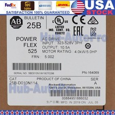 Allen-Bradley 25B-D010N114 PowerFlex 525 4kW (5Hp) AC Drive Sealed US Free Tax