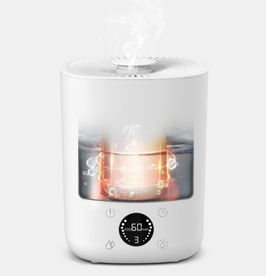 Warm Mist Humidifiers, 3.5L Humidifier with 304SS Ceramic Glaze Off White 