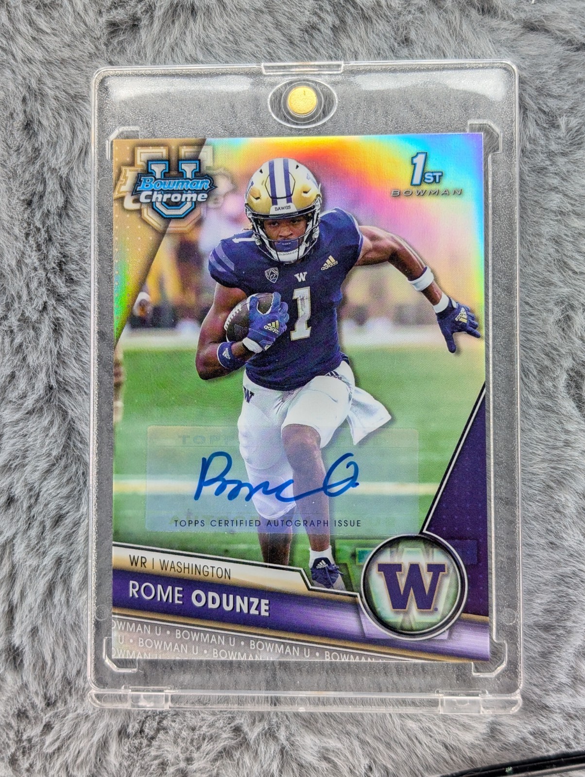 2023 Bowman University Chrome - Autographs Rome Odunze #138 Refractor /499