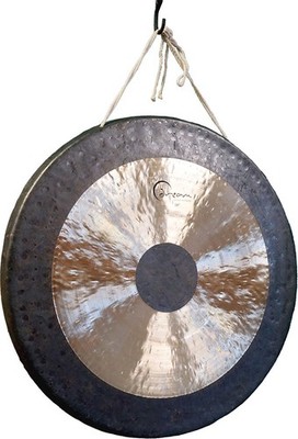 Dream 30 Zoll Chau Gong inkl. Holzhammer, Black Dot Gong CHAU30 von Hobgoblin Music