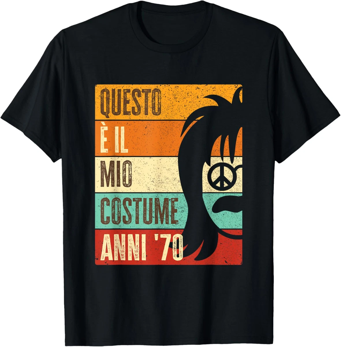 Comycom Camicia da discoteca da uomo con motivo anni '70, stile retrò, perfetta per la prossima festa a battente o festival hippie