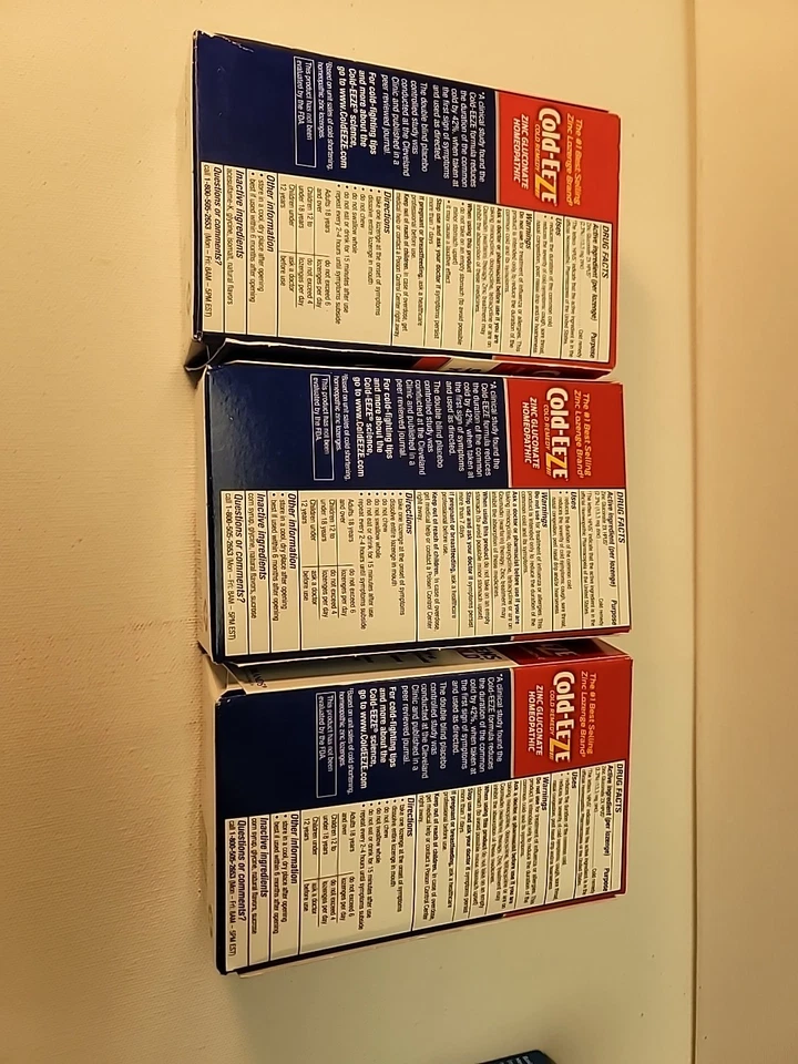 Lote de 3 Pastillas de Zinc Cereza Natural Cold-EEZE Remedio para el Resfriado Dolor de Garganta, Selladas Foto 3 de 4