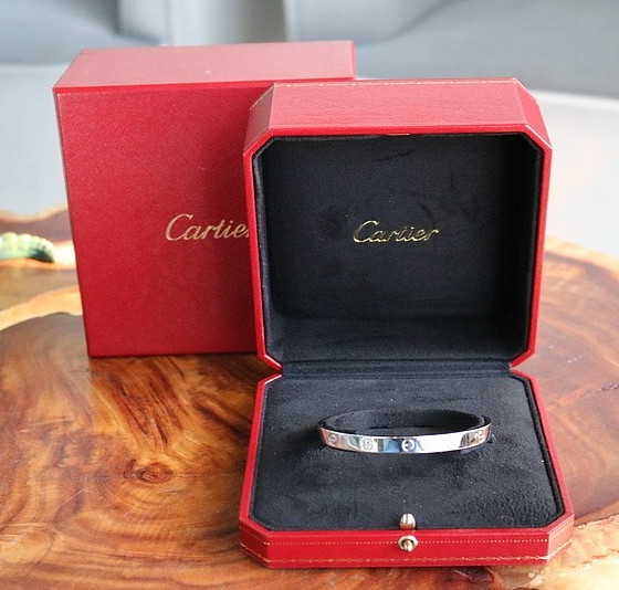 Authentic 18k White Gold Cartier Stackable Love B… - image 2