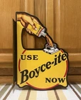 Use Boyce-ite Now Flange Sign Gas Oil Garage Parts Vintage Style Wall Decor 1