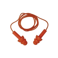 Delta Plus CONICFIT100OR Orange Corded Silicone Earplugs, Dispenser Box of 100