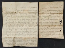 1863 antique 2 LETTERS CIVIL WAR CONTENT 
