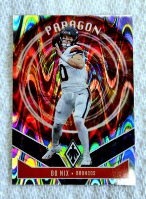 2025 Bo Nix SP 10/99 Panini Phoenix #14 Jersey Match 1/1 Paragon Silver Prizm 🐎