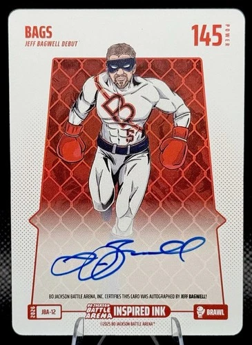 2026 Bo Jackson Battle Arena Bags Inspired Ink Brawl Auto JBA-12 Jeff Bagwell