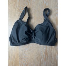 Aqua Eve Black Bikini Top Adjustable Straps Swim Separate