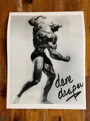 DAVE DRAPER bodybuilding AUTOGRAPHED signed muscle photo Reprint