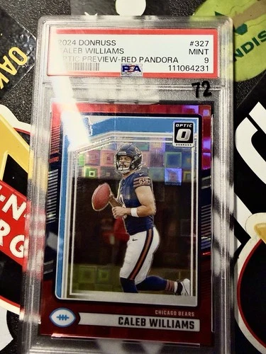 2024 Panini Donruss - Rated Rookie Caleb Williams Optic Preview Red Pandora (RC)