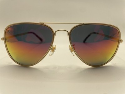 BLENDERS ARIZONA SUN MATTE GOLD RAINBOW MIRROR POLARIZED CAT. 3 SUNGLASSES
