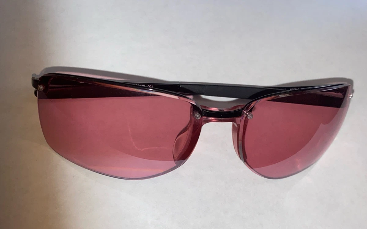Luxe By Jonathan Cate Made In Italy Retro Glamour Sunglasses Pink Tint Lenses Black Retro-Vintage Acetate Cat-Eye Tinted Sunglasses with  main image 4