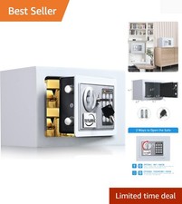 Electronic Digital Security Keypad Lock Box - 0.23 Cubic Feet Mini Safe for O...