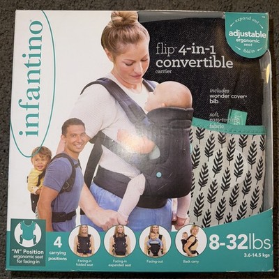 Infantino Flip 4-in-1 Convertible Baby Carrier,Adjustable for Newborn to Toddler