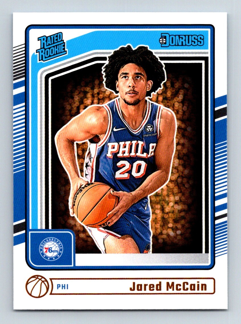 #228 Jared McCain 2024-25 Donruss Rated Rookie Base RC 76ers