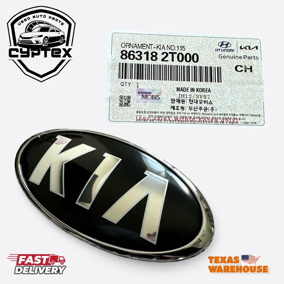 Kia Rio 2012-2023 capó delantero logotipo emblema no. 115 Ornamento 86318-2T000 Foto 4 de 4
