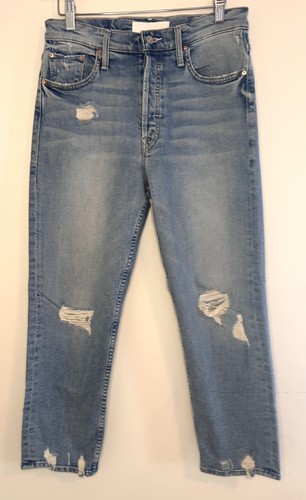 Mother Superior The Tomcat Ankle Distressed Jeans The Confession Wash - size 28