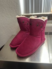 NWT Pink BearPaw Girls Youth Ugg Boots Size 5 Studs