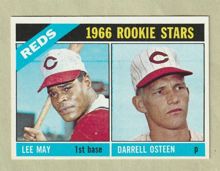 Topps 1966 #424 Lee May  Darrell Osteen Rookie Stars Cincinnati Reds  Cond=Ex+