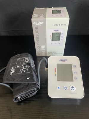 #ad Equate 4000 Series Upper Arm Blood Pressure Monitor UA 4000WM Tested Works $13.99