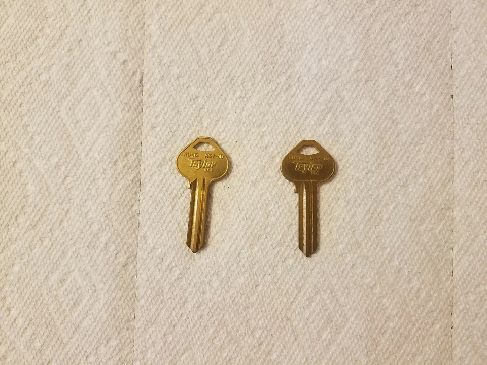 Lot of 10 Taylor USA RU46 A57-1D Keys Blanks GC - Image 2 of 2