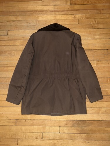 Vintage 1970s Montgomery Ward Wamsutta Storm-plus Heavy Brown Jacket Sz 42 - Picture 2 of 9