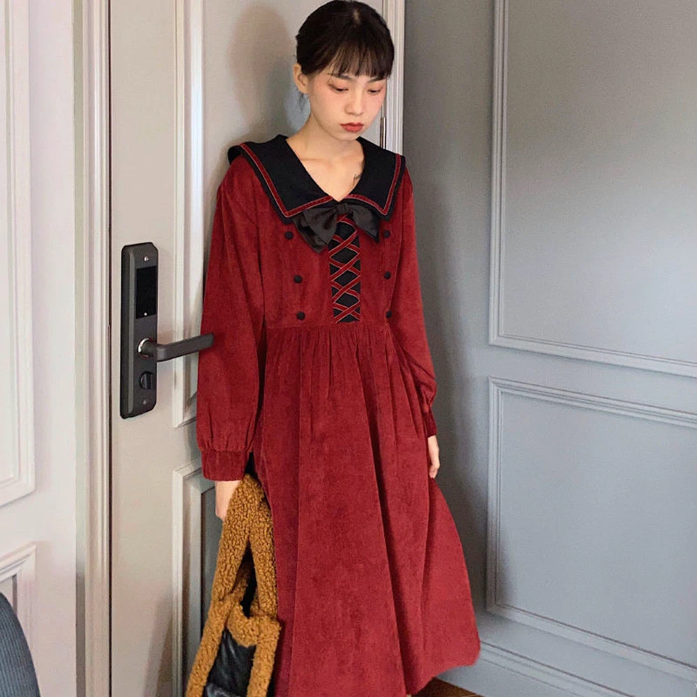 Preppy midi hotsell dress