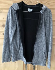 Hoodie Jacke Kapuzenjacke Grau Reißverschluss Q/S M