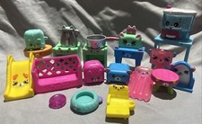McDonalds Shopkins Mixed Season Lot 20 Happy Meal Toys Furniture Lot