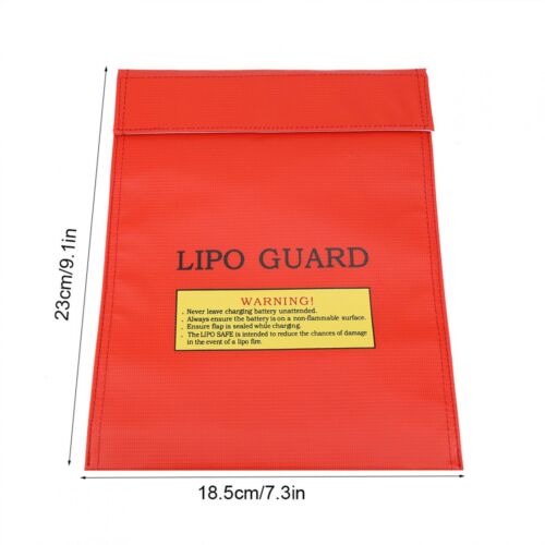 Feuerfeste Tasche Li-Po Akku Sicherheit tragbar zwei Größen Beutel Ladesack - rot - Bild 1 von 10