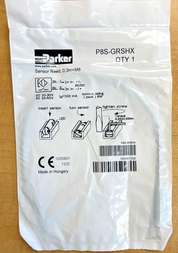 Parker P8S-GRSHX Sensor Reed 0.3M +M8   ***Brand New in Bag***