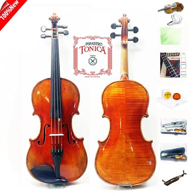 ^ Andreas Gagliano Violin Outfit 4/4-1/2 VN402K-R Education +Pack Tonica String