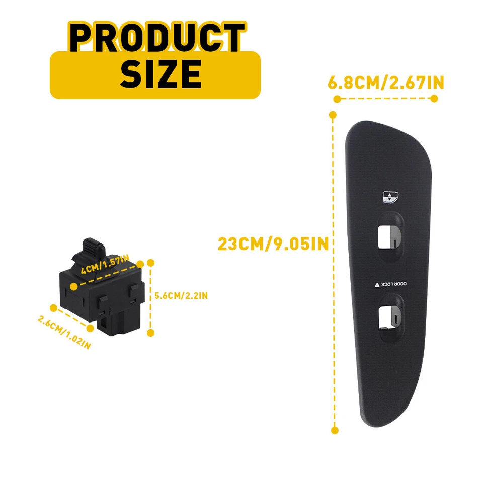 Interruptor de control de ventana lateral del pasajero adecuado para Dodge Ram 1500 2500 3500 2003-2005 Foto 3 de 4