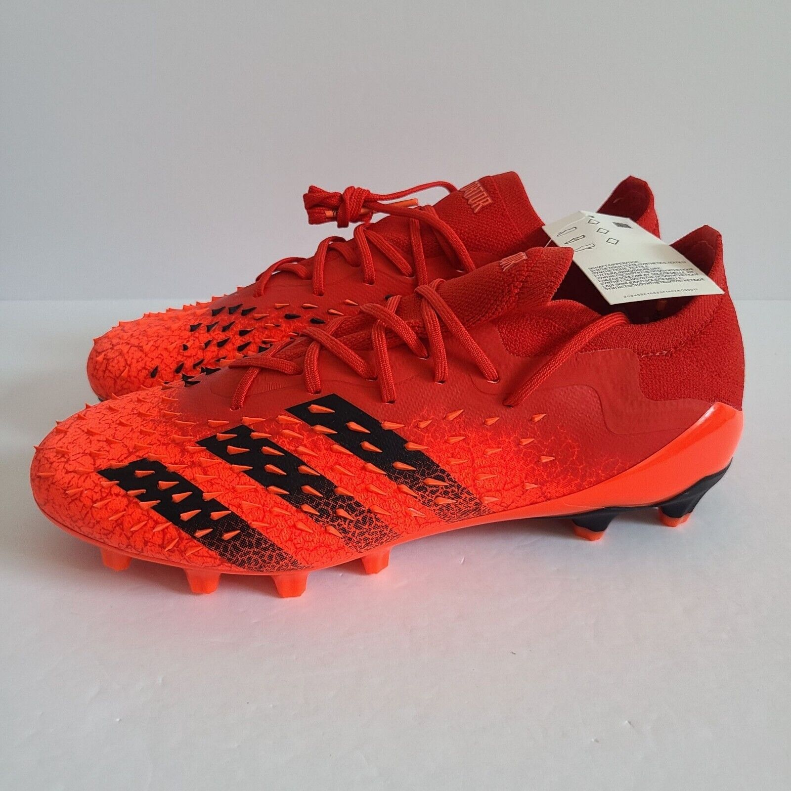 Adidas Predator Freak.1 AG Soccer Cleats GZ2809 Size 7 Solar Red