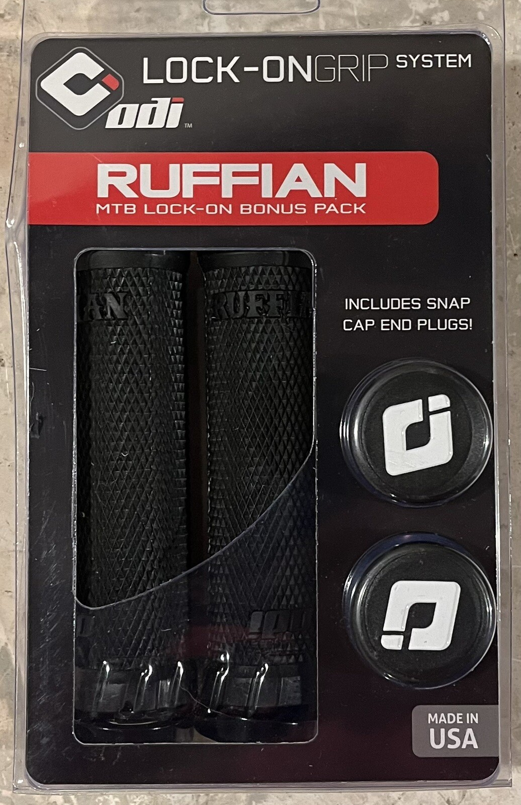 ODI RUFFIAN MX LOCK-ON BMX/MOUNTAIN BIKE GRIPS IN BLACK