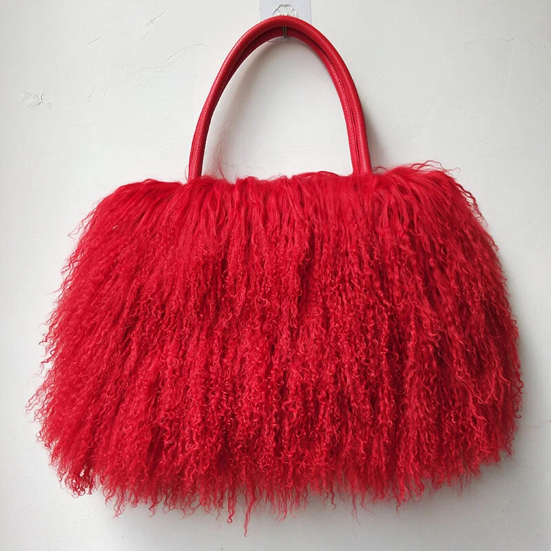 Fur Exterior Red Bags & Handbags for Women for sale - eBay